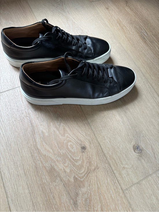 Boss Other - Boss Black Leather Low-Top Sneakers with White Sole